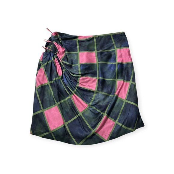 Ahluwalia  Cutout Draped Printed Mini Skirt, UK12/US 8, New with tag - Picture 6 of 15